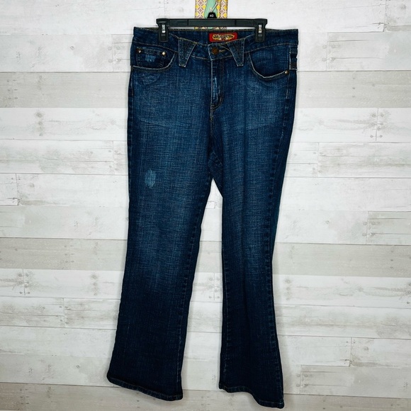 Vintage Y2K Boom Boom Jeans Dark Wash Bootcut Jeans - Picture 1 of 4